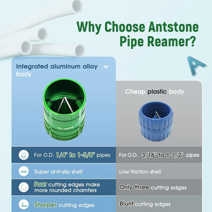 Pipe Reamer & Deburring Tool – Cleaner for Copper, PVC, and Tubing Pipes