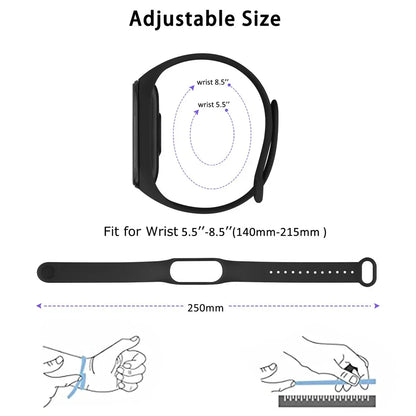Silicone Strap for Xiaomi Mi Band 3-7 NFC – Sport Replacement Wristband Bracelet