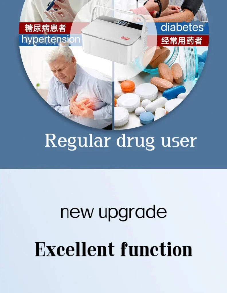 Double Layer Large Capacity Insulin Cooler Box – Portable Medicine Refrigerator for Insulin Storage