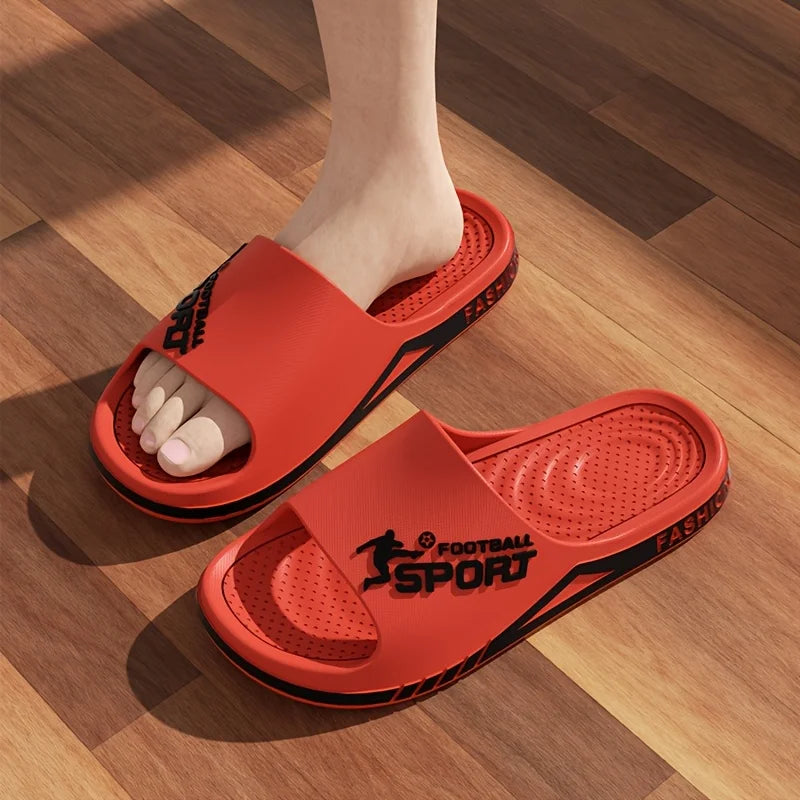2025 Men’s Summer Slippers – Soft PVC Outdoor Sports Sandals, Thick Anti-Slip Cool Beach & Home Slides