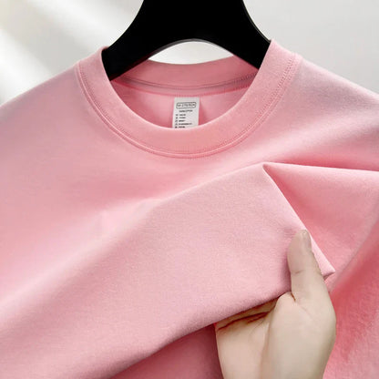 100% Pure Cotton Men’s Summer T-Shirt – High-End Short Sleeve Round Neck Breathable Fashion Top