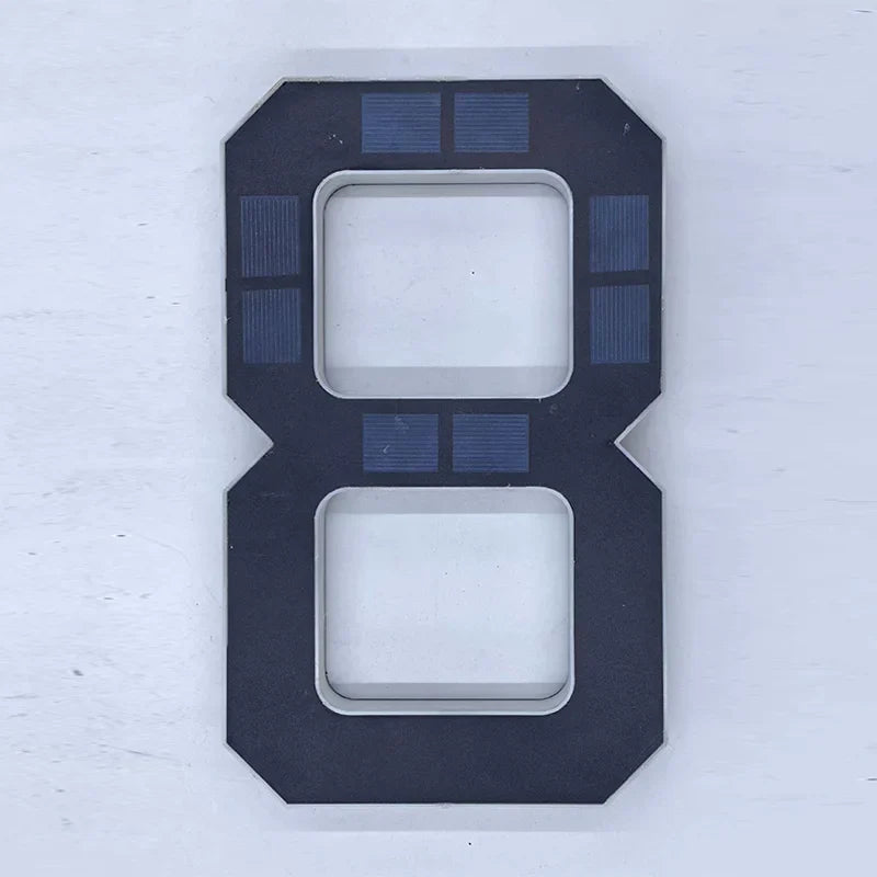 LED Solar House Number Light - Waterproof Address Sign with Light Sensor for Outdoor Home, Yard & Wall Decor