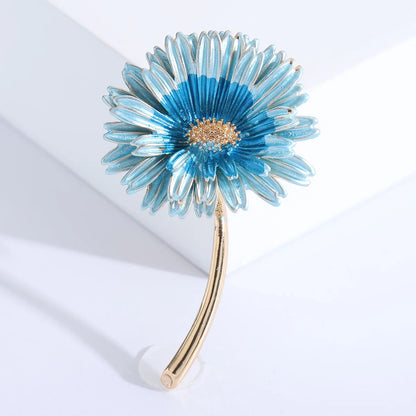 Luxury Tulip Flower Brooch Pin with White Stone – Elegant Rose Floral Jewelry for Women (2023 Design)