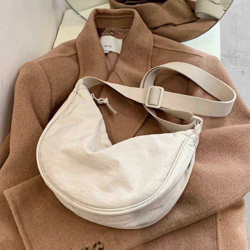 Casual Nylon Hobo Crossbody Bag for Women – Shoulder, Half Moon, Tote Travel Shopper & Purses