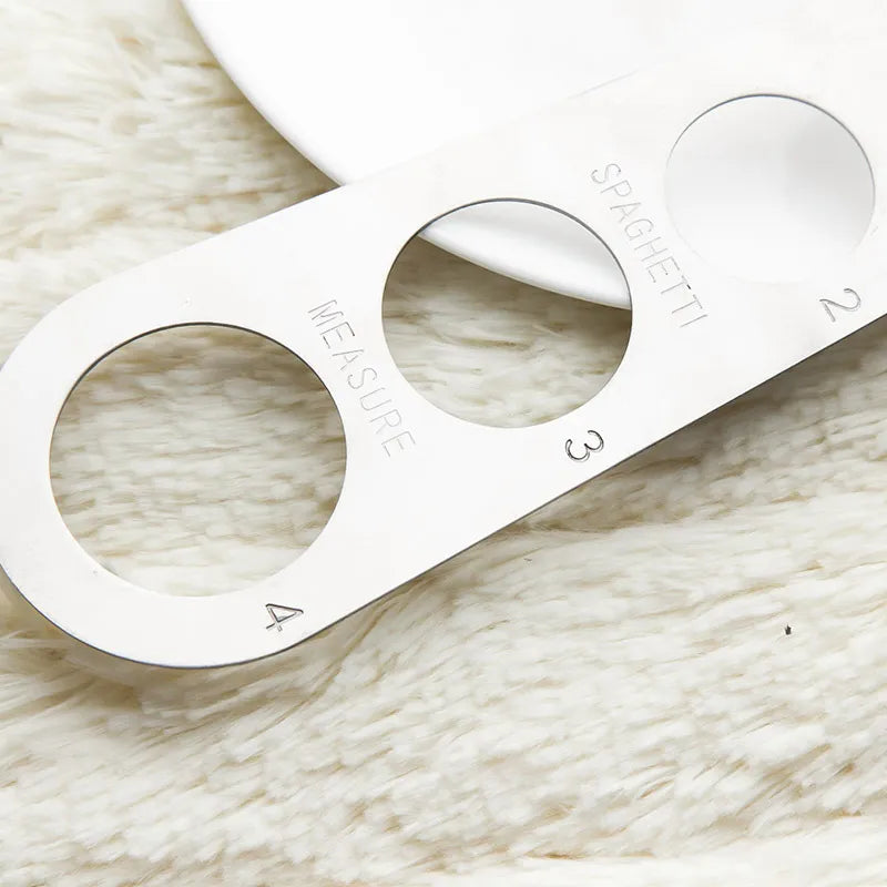 Stainless Steel Spaghetti Measurer - Your Pasta Portion Perfectly Measured with Kitchen Cake Ruler Tapeline - Free Measuring Kitchen Tool
