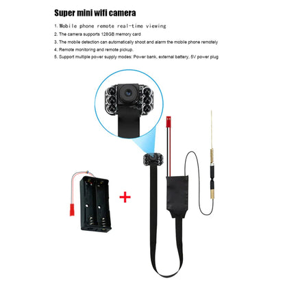 Mini WiFi Security Camera — 4K/1080P HD Wireless Night Vision Camcorder with Voice and Video Surveillance