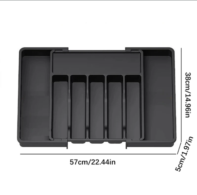 Expandable Cutlery Drawer Organizer Adjustable Utensil Tray with Compartments for Kitchen Flatware Storage