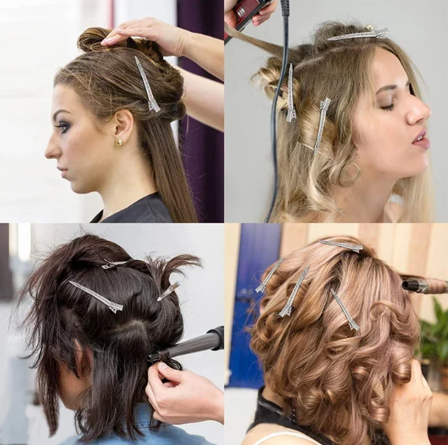Professional Hair Salon Sectioning Clips Hairpin Clamps for Styling & Curling Root Fluffy Hair