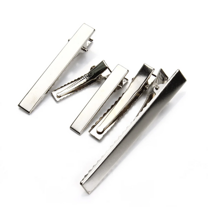 20–50PCS Metal Alligator Duck Bill Hair Clips Single Prong Curl Clips with Teeth for DIY Hair Accessories