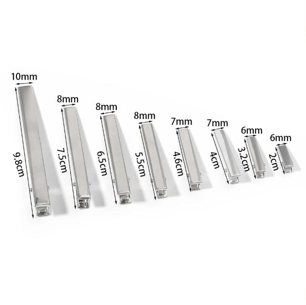 20–50PCS Metal Alligator Duck Bill Hair Clips Single Prong Curl Clips with Teeth for DIY Hair Accessories