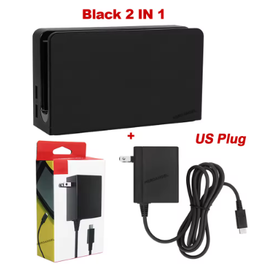 Official Nintendo Switch TV Dock with AC Adapter and HDMI Cable, Supports Displaying Nintendo Switch Games on TV