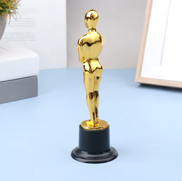 Full Size Zinc Alloy Oscar Trophy Awards - 13.5 Inches 1:1 Replica Oscar Metal Trophies - Oscar Academy Awards Souvenir with Engraving