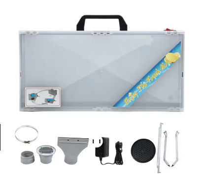 Portable Airbrush Spray Booth Kit – Hobby Paint Booth with LED Lights & Dual Powerful Exhaust Fans