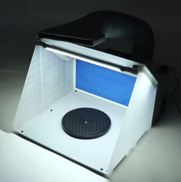Portable Airbrush Spray Booth Kit – Hobby Paint Booth with LED Lights & Dual Powerful Exhaust Fans