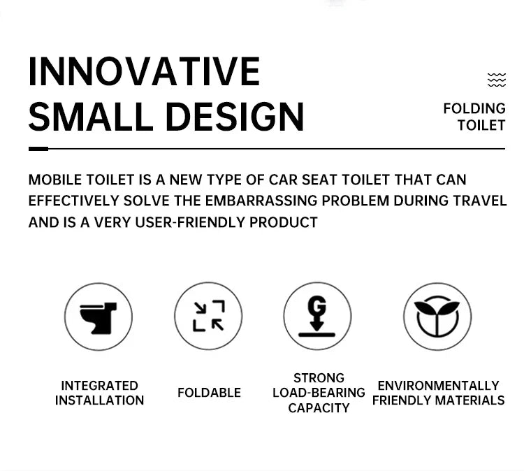 Portable Outdoor Camping Toilet – Odor-Proof Folding Emergency & Multifunctional Travel Toilet