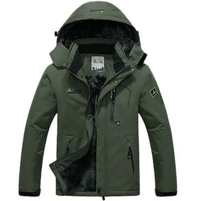 Men's Winter Parka – Windproof & Warm Hooded Fur Coat, Military-Style Thick Anorak Jacket
