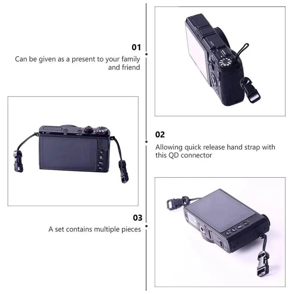 Quick Release Buckle Kit with Universal Neck Strap – Camera Eyelet Sling Belt and Round Lug Hook Accessories
