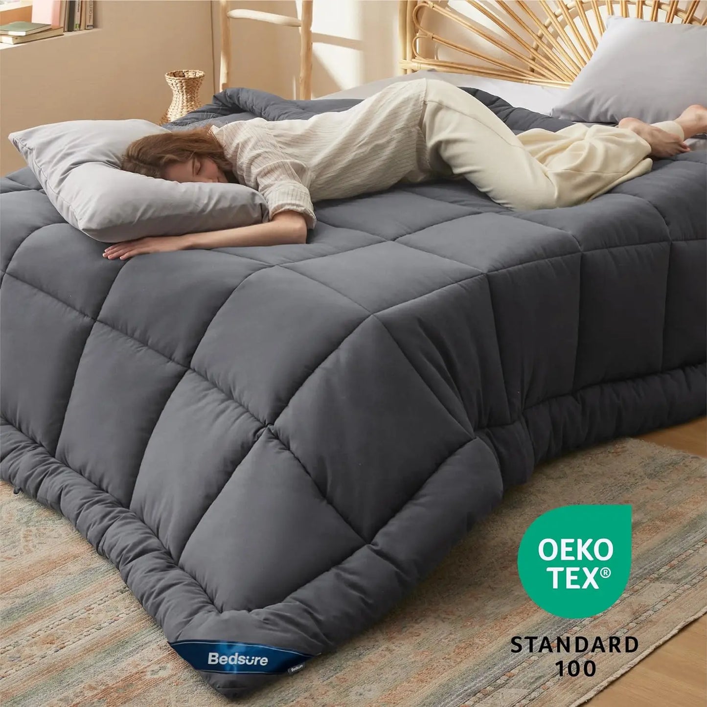 Bedsure Down Alternative Comforter Duvet Insert – Quilted All-Season with Corner Tabs, Twin to King Size