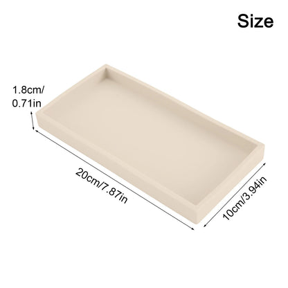 Silicone Bathroom Counter Tray – Vanity Organizer for Soap, Dispensers & Dressing Table Storage