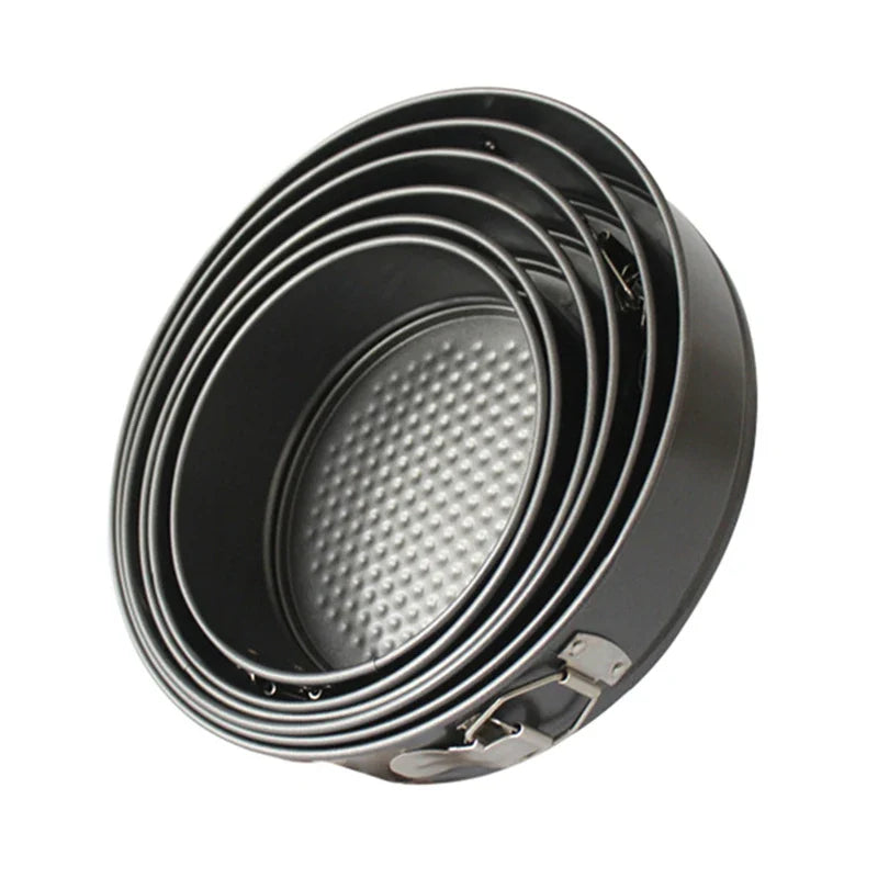 Springform Cake Pan – Carbon Steel Non-Stick Leakproof Baking Pan with Removable Bottom – Round Mold for Home Kitchen and Bakery