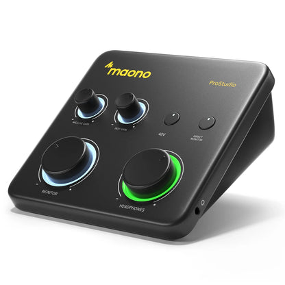 MAONO USB Audio Interface for PC – XLR Input, 24-bit/192kHz, LOOPBACK & ASIO Software for Music Recording, Guitar, DAW (PS22 Lite)