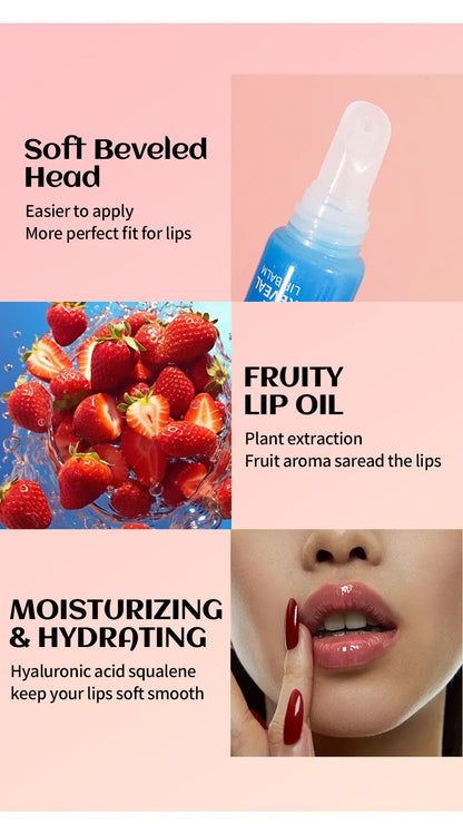 Clubday 9-Color Lip Balm Set – Moisturizing Fruit Lip Oil with Mirror, Long-Lasting Hydrating Lip Gloss