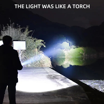Mini High Power LED Flashlight - 3 LED & Side Lights, Telescopic Zoom, Waterproof Camping Light with Lampshade