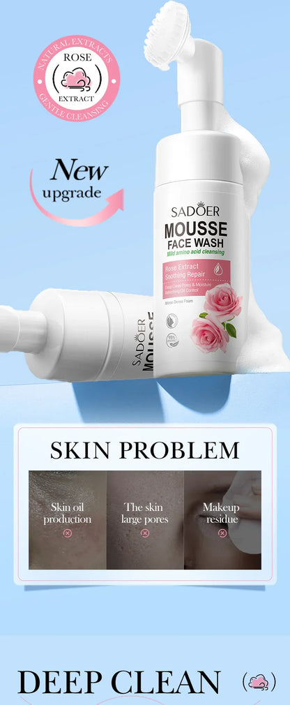 SAODER Fruits Facial Cleanser – Moisturizing & Hydrating Face Wash Foam with Massage for Skincare
