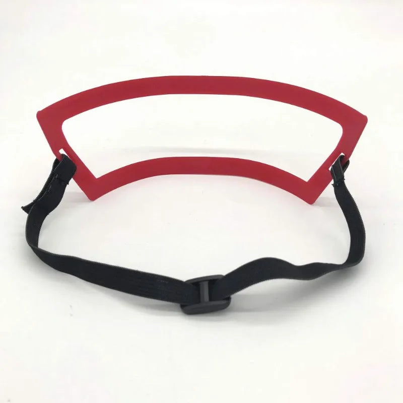 White/Red Barber Neck Hairline Guide Template – DIY Haircut Tool for Salon & Home Styling