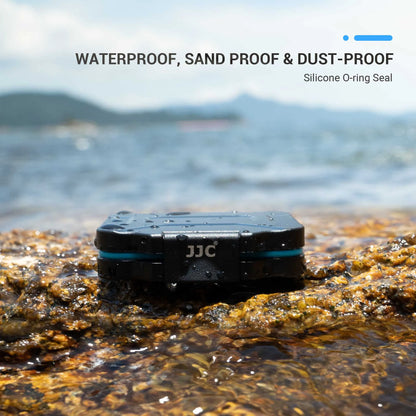 JJC SD & Micro SD Card Holder – Waterproof, Shockproof Hard Case with EVA Foam Pad for Memory Card Storage
