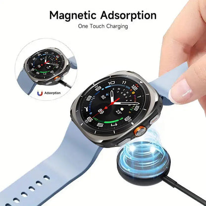 Silicone Charger Dock Holder — Samsung Galaxy Watch Ultra 47mm & Galaxy Watch 7/6/5/5 Pro Stand with USB Cable