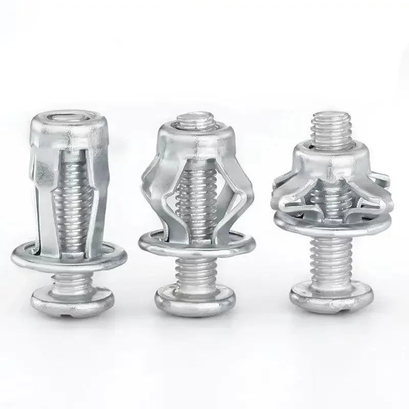 Petal Screw Jack Nuts & Expansion Plugs – Curtain Clamp, Rivet Lock Bolt, and Wall Fasteners
