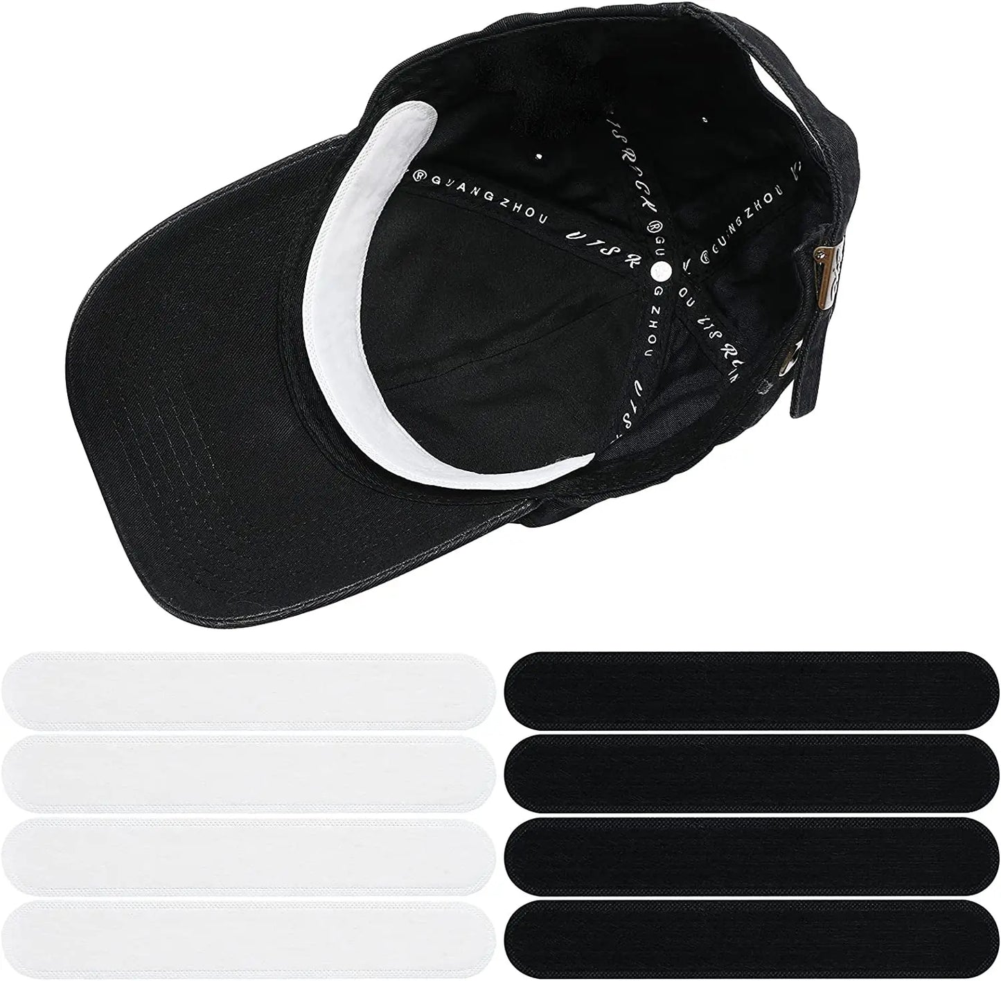 Invisible Sweat Absorber Liner Pads – Summer Baseball Cap Sweatband & Hat Size Reducer Stickers