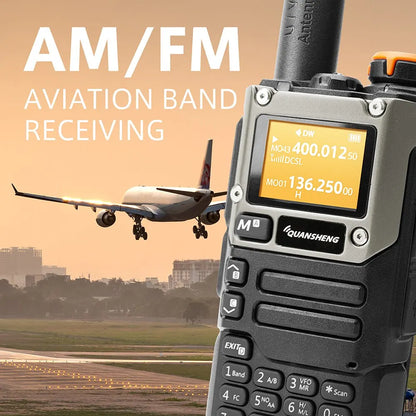 Quansheng UV K5 (8) Portable Walkie Talkie – AM/FM Two-Way Radio, Long Range Receiver for Amateur Ham Wireless Communication