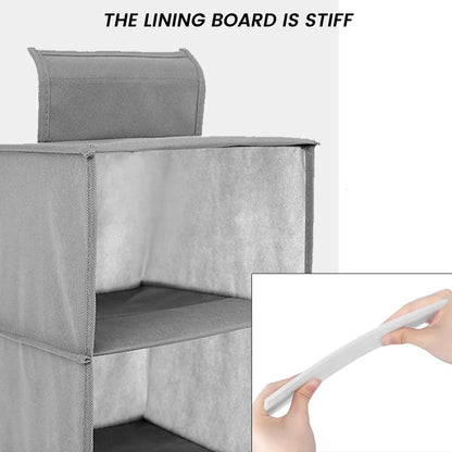 10-Layer Hanging Storage Bag - Foldable Space-Saving Organizer for Clothes, Hats, Shoes, Fits Collapsible Wardrobes, Available in 1/2Pcs