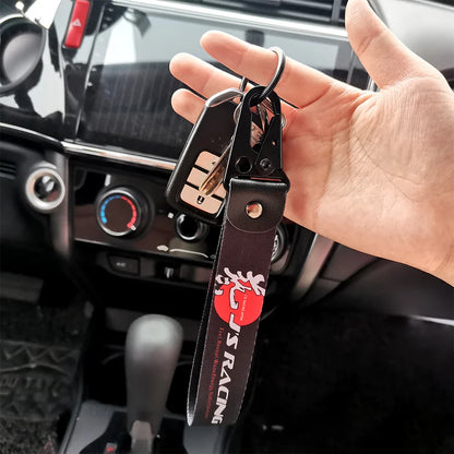 JDM Car Keychain Key Tag – Personality Spring Clip Lanyard for Racing, Modified Nylon Motorcycle & Auto Key Holder Accessories