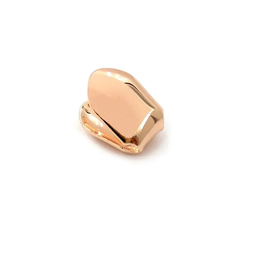 Delysia King Custom Fit Hip Hop Grillz – Single Tooth Cap for Top & Bottom in 4 Colors