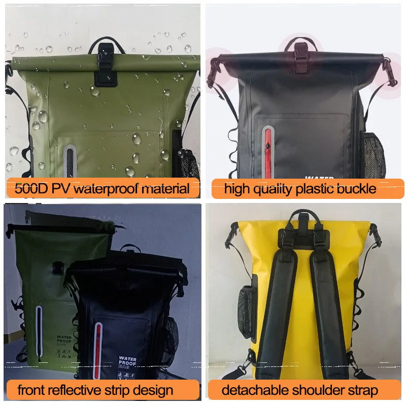 Waterproof Kayak Dry Bag – Large PVC Backpack for Swimming, River Trekking, Beach, Diving & Canoeing