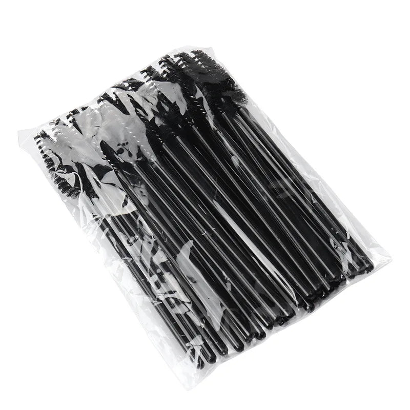 25pcs Eyelash Extension Brush Set - Mascara Wands, Micro Applicators & Spoolie Makeup Tools