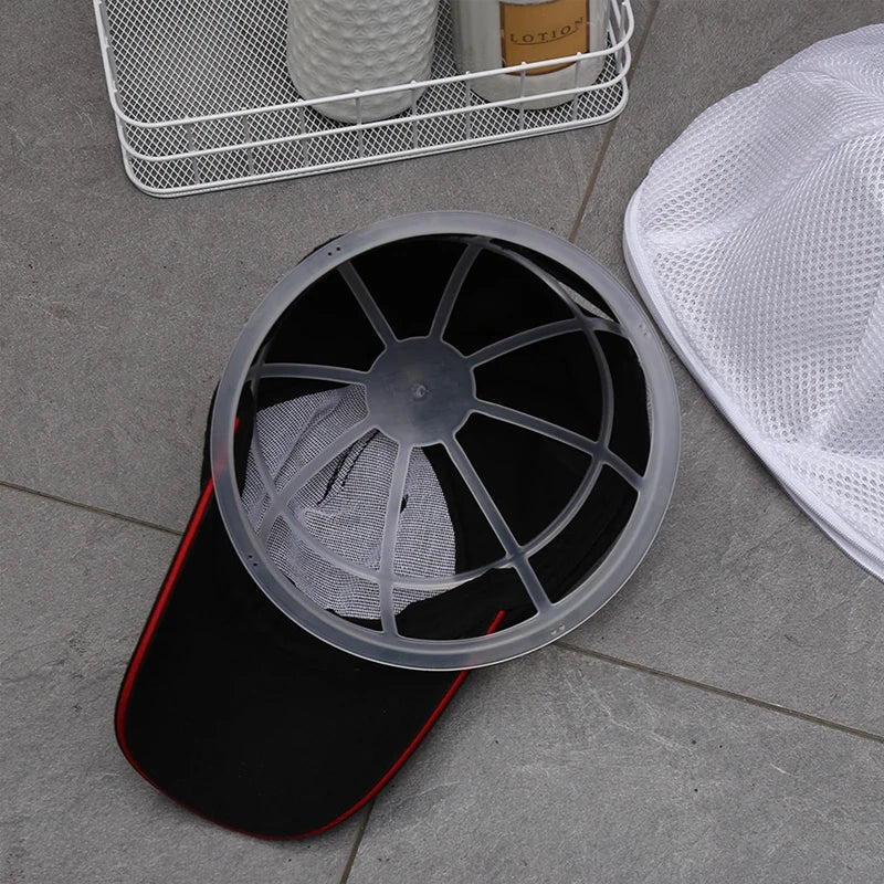 Washing Machine Hat Protector & Laundry Bag - Small Clothes Wash Bag, Anti-Deformation Mesh Organizer with Zipper