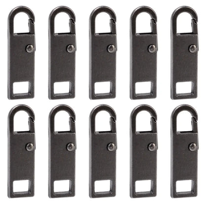 10/1PCS Universal Metal Zipper Pull Replacement — Instant Repair Kit for Luggage, Purses & Clothing Sliders