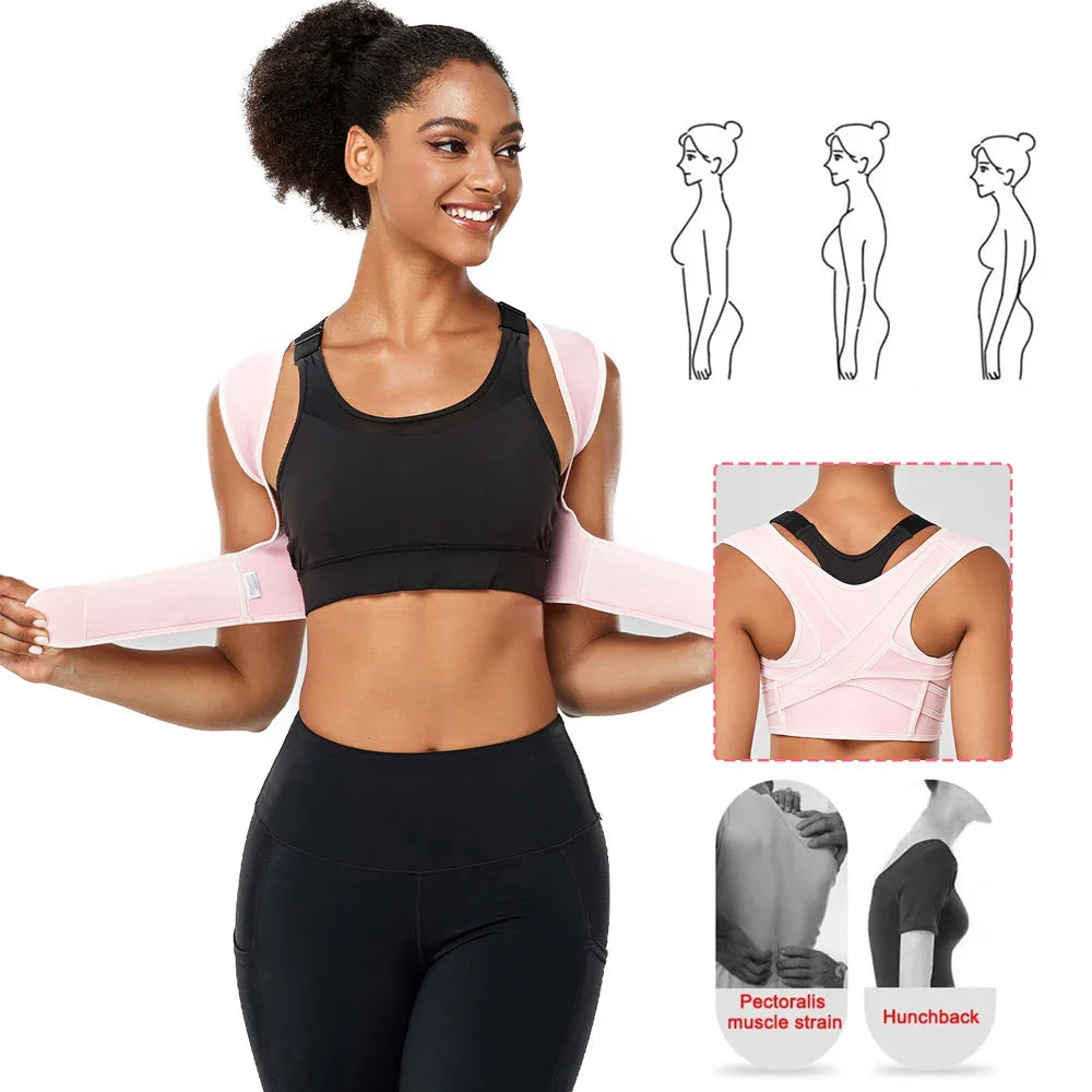 Adjustable Posture Corrector Back Brace – Breathable Upper Back, Neck & Shoulder Support for Clavicle & Lumbar Pain Relief
