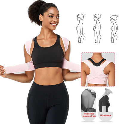 Adjustable Posture Corrector Back Brace – Breathable Upper Back, Neck & Shoulder Support for Clavicle & Lumbar Pain Relief