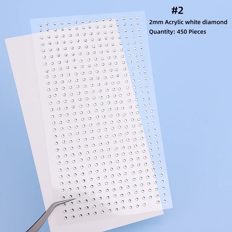 Mix 2mm/3mm/4mm Hair Pearls – Self-Adhesive Stickers for Hair, Face, Makeup, Nails & DIY Crafts