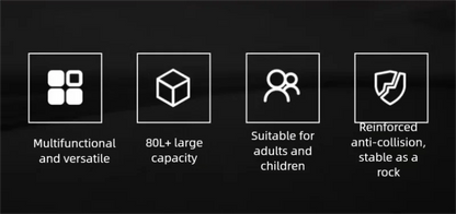 80L Rolling Duffle Bag with Wheels – 31" Heavy-Duty Foldable Travel Duffel, Water-Resistant Luggage with Shoulder Strap