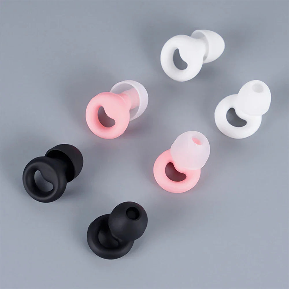 Anti-Noise Silicone Earplugs — Sleep, Noise Reduction, Waterproof Swimming, Soft Soundproof Ear Protectors
