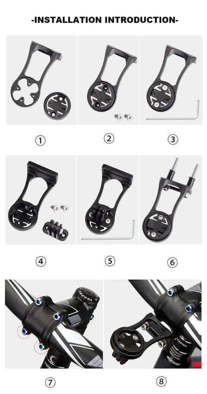 3-in-1 Bicycle Speedometer Stand – Aluminium Alloy MTB Handlebar Mount for GARMIN Edge GPS & GoPro