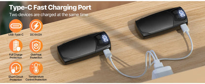 2-Pack Rechargeable Hand Warmers 2000mAh – Electric Pocket Heater for Christmas, Outdoors, Hunting, Golf & Camping