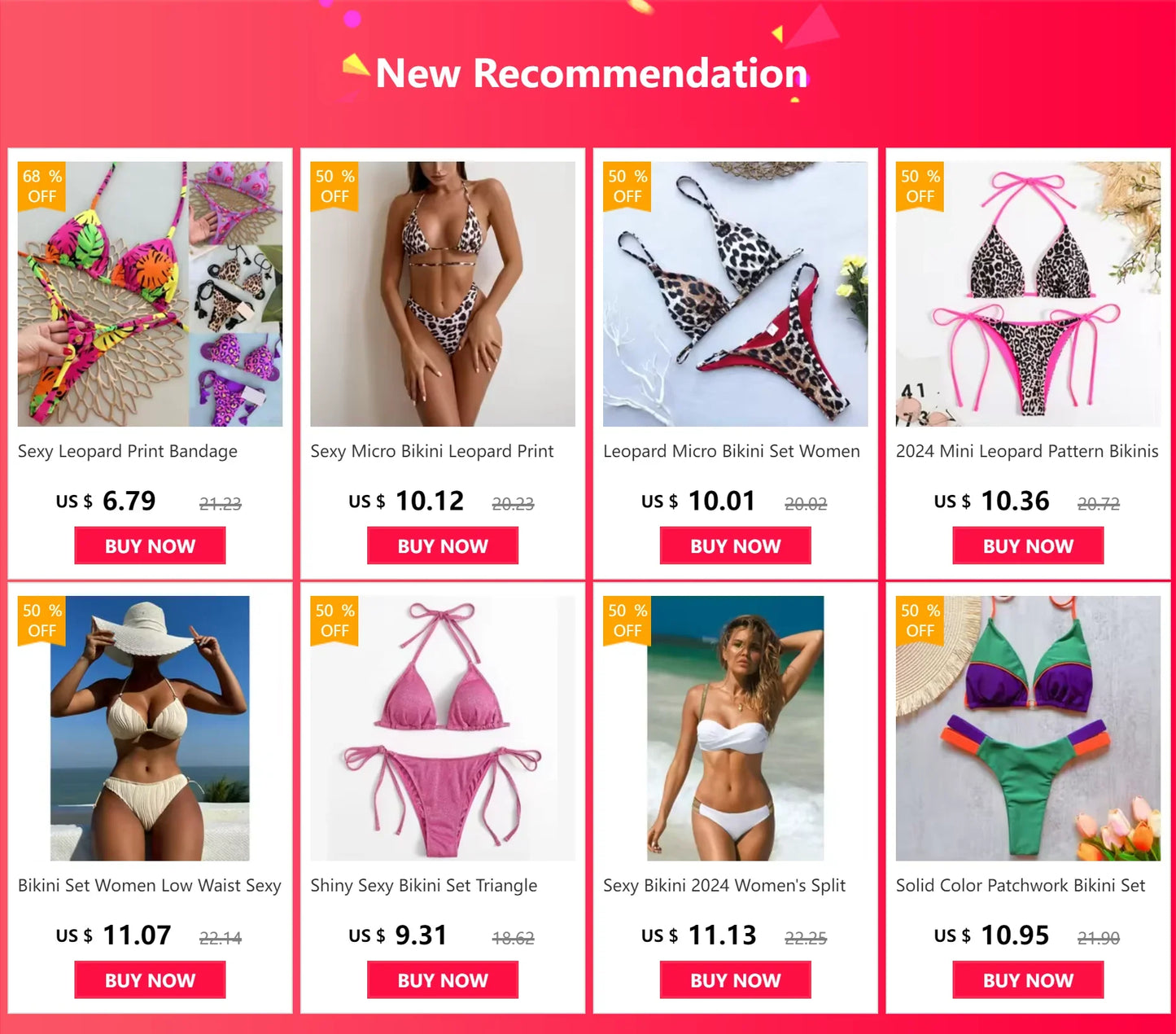 Women’s Leopard Print Bikini Set – Sexy Swimwear for Beach Vacation, Thong Bathing Suit & Summer Beachwear