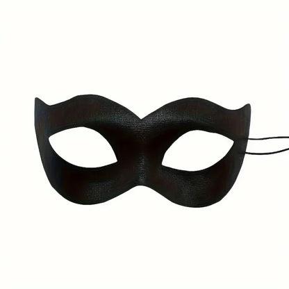 Adult Black PVC Masquerade Mask — Bat Bunny Party Mask for Men & Women, Carnival, Prom, and Costume Events